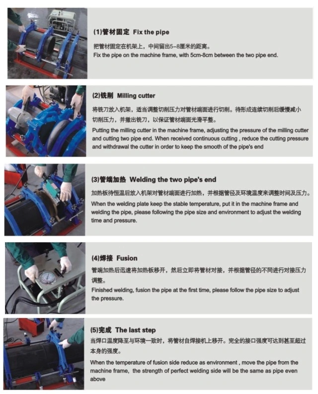 Hydraulic HDPE Pipe Butt Fusion Welding Machine